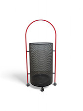 Portaombrelli vintage in metallo con ruote