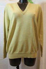 pullover christian Dior giallo in pura lana taglia 50