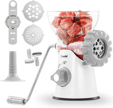 Tritacarne Manuale, in Acciaio Inox 4 in 1, Tritacarne Con Manico, Adatto per Ca