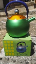  Teiera Bollitore  TOKIO Alluminio anodizzato  colore verde smeraldo  Vintage 
