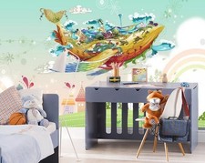 Carta da parati 3D disegnata a