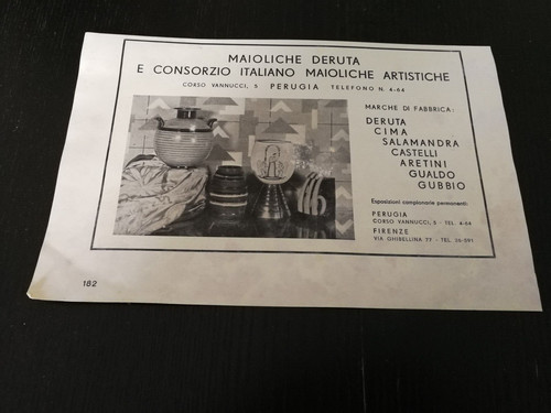 1933 maioliche deruta - maioliche,
