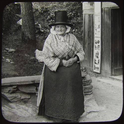 Glass magic lantern slide - magic,