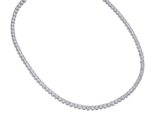 Collana tennis acciaio con - tennis, in