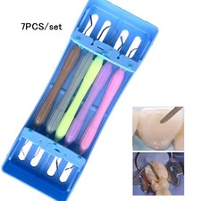 7PCS/set Strumento Restauro Estetica Dentale Riempitivo Manico Silicone Spatola