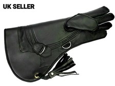 Nuovo Falconeria Eagle & Gufi Guanto, 4 Strati Puro pelle Nubuck 40.6cm Nero