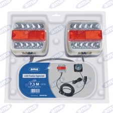 KIT MAGNETICO FANALI POSTERIORI A LED CARRELLINO CARRELLO RIMORCHIO LUCI FANALE