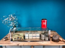 VETRINA ESPOSITORE DA BANCO BAR ANNI 60/70 BACHECA BANCONE PASTICCERIA INSEGNA