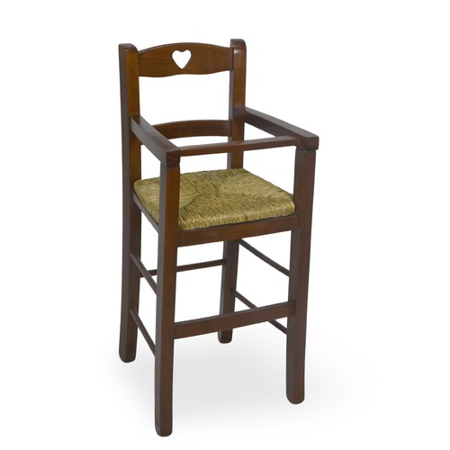 Seggiolone legno noce scuro - legno,