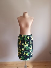 Gonna estiva STAMPA LIMONE nera a matita cotone POSITANO ITALIANA 12 40 M L OTTIME CONDIZIONI
