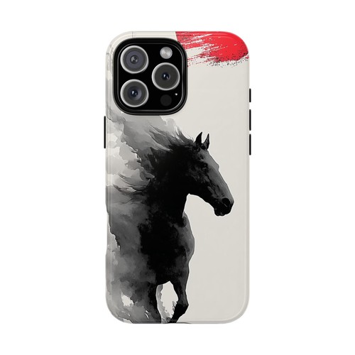 Acquerello black horse serene - black,