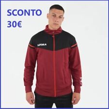 Tuta uomo Legea da ginnastica zip sport in poliestere taglie forti S M L XL 2XL