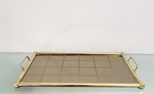 Vassoio in ottone e vetro