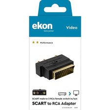 Adattatore Video scart 21 pin maschio a 3 RCA     femmina                      