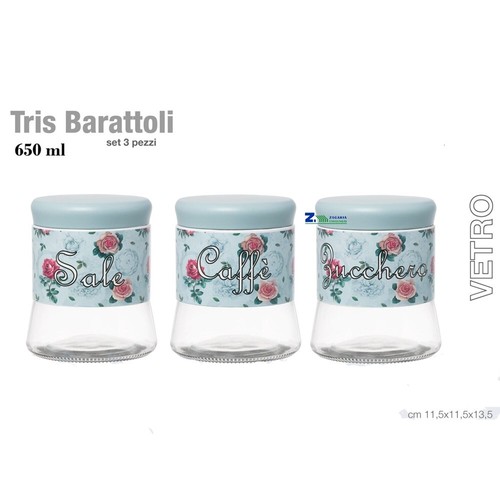 Tris set barattoli - 3, da