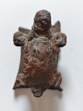 Vecchia Scultura In Ferro Stile BRUTALIST Tartaruga Marina 