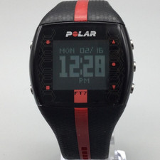 Orologio Polar FT4 Unisex 38mm Nero Rosso Giorno Data Retroilluminazione Digitale Nuova Batteria a1