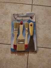 SET 3 PENNELLI+1 SPATOLA 1,5"/2"/2,5" VERNICI AD ACQUA IDROPITTURE SOLVENTI