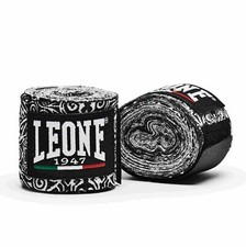 BENDAGGI LEONE FASCE AB705 GUANTONI BENDE 3,5MT BOXE THAI BLK MAIORI SOTTOGUANTI