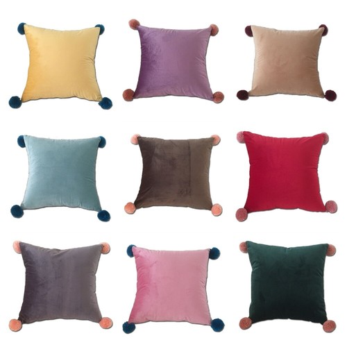 Federa cuscino peluche palline