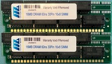 32MB (2X16MB) 30pin SIMM RAM