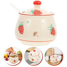  Contenitore Sale Zucchero Barattolo Zuccheriere Coperchio Di Stoccaggio