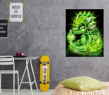 Adesivo da parete 3D verde