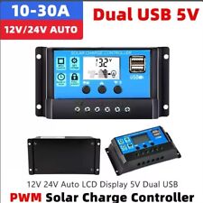 REGOLATORE DI CARICA PANNELLO SOLARE CONTROLLER 12V/24V 30A BARCA CAMPER AUTO