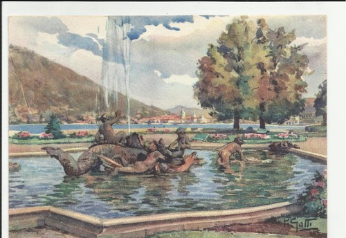 Vecchia cartolina illustrata - vecchia,