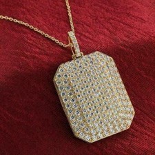 Ciondolo tag 2,10 ct tondo