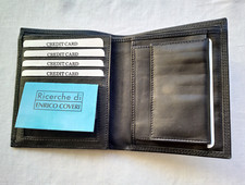 PORTAFOGLIO RICERCHE DI ENRICO COVERI IN VERA PELLE UOMO PORTAMONETE PORTACARTE