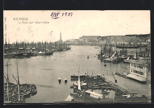 Cartolina genova porto - il,