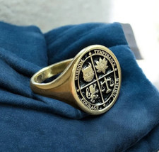 Anello sigillo bussola virtù