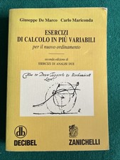 DE MARCO MARICONDA ESERCIZI ANALISI DUE MATEMATICA DECIBEL ZANICHELLI