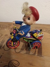 Giocattolo vintage in latta anni '50 – Bambino su moto a molla – Japan style...