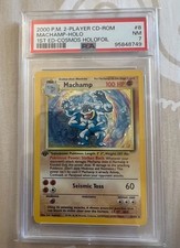 Pokemon Machamp Set Base 1 EDIZIONE 08/102 PSA 7 NEAR MINT/MINT Cosmos Holofoil