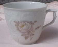 Tazza caffè Rosenthal Classic Rose Sanssouci rosa dorata 7 cm h campione pezzo unico