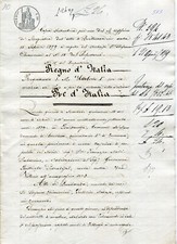 1879 antico atto notarile - 1879,