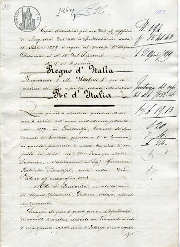1879 antico atto - antico,