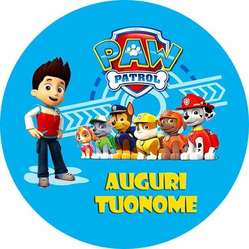 Cialda paw patrol decorazione - paw,