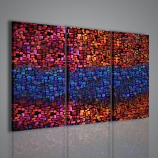 QUADRI MODERNI COLORFUL MOSAIC QUADRO MODERNO 100x70cm ARREDAMENTO
