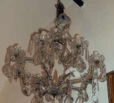 lampadario maria teresa 9 luci in cristallo boemia