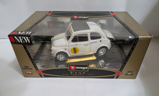 Fiat 500 Abarth 1965 white 1/16 1/18 Bburago Burago