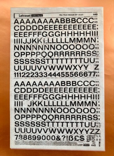 Letraset 449 folio - 449, ext