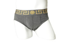 Versace Men's Gray/Gold Border