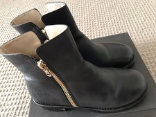 Bikers Stivaletti Neri Con Cerniera Oro, MR WOLF 39