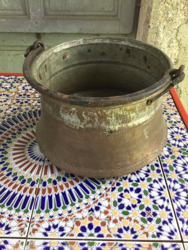Antico paiolo rame - in,