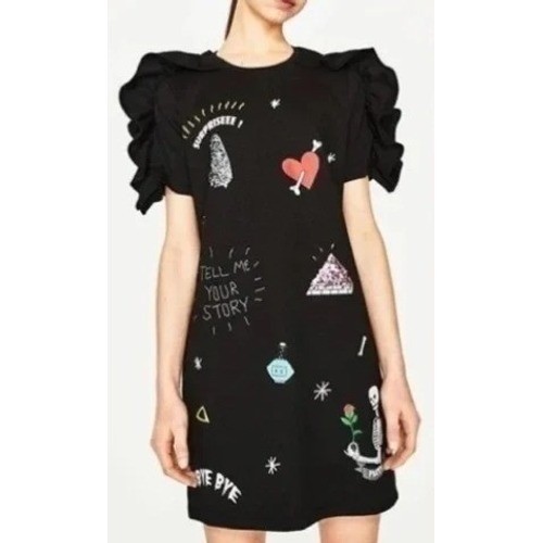 Abito zara trafaluc goth - abito,