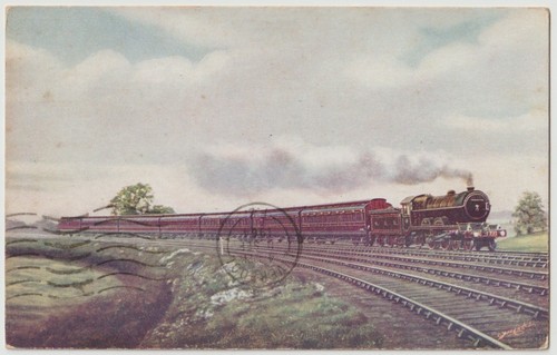 Railway art postcard - postcard, nbr