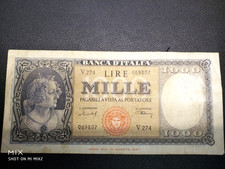 Banconota25 - Repubblica Italiana 1000 Lire Medusa 1948 RARA -  MB